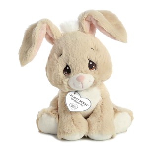 Aurora Small Floppy Bunny Precious Moments Inspirational Stuffed Animal Tan 8.5" - 1 of 4