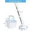 Racxily Spin Mop and Bucket w/ Wringer Set Flat Floor Mop with Clean & Dirty Water Separate System 2 Replaceable Reusable Washable Microfiber Mop Pads - 2 of 4