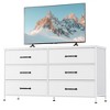 6-Drawer Wide Fabric Dresser and TV Stand, Large Storage Tower Unit with Fabric Bins for Bedroom, Closet, Hallway - 2 of 4