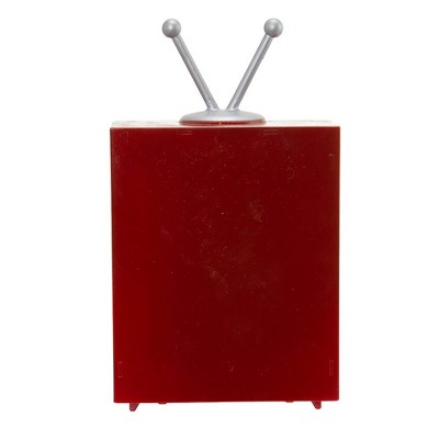Retro Red Musical TV with Santa and Sleigh Scene
