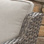 beige cushion/gray wicker