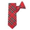 Jacob Alexander Boys' 14" Red Christmas Plaid Pre-Tied Clip-On Neck Tie - 2 of 4