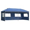 YOOCOZZ 10'x20' Heavy Duty Pop-Up Canopy - Includes Sidewalls & Wheeled Bag- Navy - 2 of 4