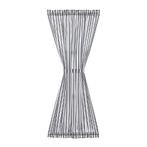 Sawyer Mill Black Ticking Stripe Door Panel 72x40  VHC Brands - 1 of 4