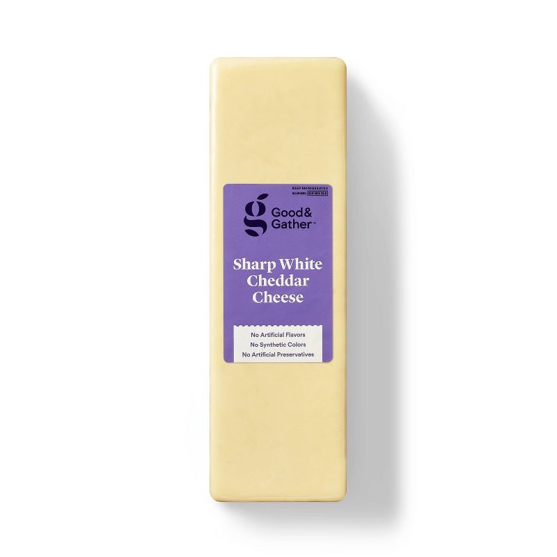 Sharp White Cheddar Cheese - price per lb - Good &#38; Gather&#8482;, 1 of 4