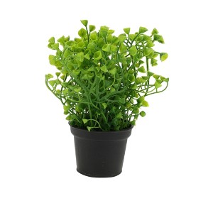 Unique Bargains Artificial Plants Bellflower Decorative Pot Plastic 2.95"x2.95"x6.69" 1 Pc - 1 of 4