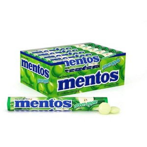 Mentos Green Apple Flavor Chewy Mint Candy Full Size Rolls 15 Pack Great For Work, Snack, Parties & More - Bulk Packaging - 1 of 4