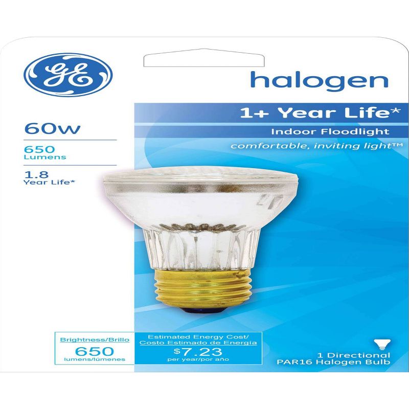 GE 60w Halogen Light Bulb PAR16 White, 1 of 5