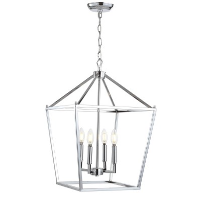 16" Metal Pagoda Lantern Pendant (Includes LED Light Bulb) - JONATHAN Y