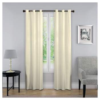 84"x40" Nikki Thermaback Blackout Curtain Panel Ivory - Eclipse