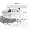 Coffee Table with Lift Top and Hidden Storage, Round Center Table for Living Room - 2 of 4