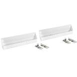 Rev-A-Shelf 14" Tip-Out Plastic Sink Trays for Kitchen and Bathroom Base Cabinet, Pull Out Vanity Shelf Home Organizer, White, 6572-14-11-52