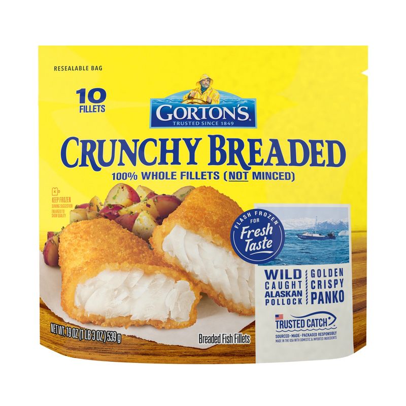 Gorton&#39;s Crunchy Breaded Fish Fillets - Frozen - 10ct, 1 of 10