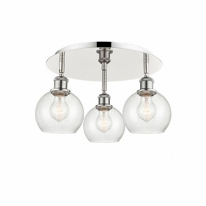 Athens - 3 Light Flush Mount In Industrial Style-8.63 Inches Tall and 17.75 Inches Wide - 1 of 1