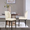 Bekrvio Mid Century Modern Dining Chairs, Upholstered Leather Armless Chairs with Checkered Pattern Back, for Kitchen & Dining Room - 4 of 4