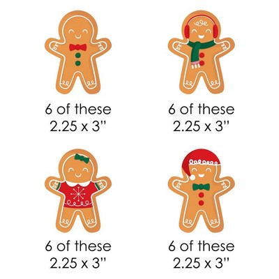 Big Dot Of Happiness Gingerbread Christmas - Diy Shaped Gingerbread Man ...