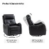 Flavio Genuine Leather Swivel Rocker Recliner with nailhead trims for living room | ARTFUL LIVING DESIGN - 4 of 4