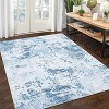 Modern Abstract Runner Rug - Washable, Stain-Resistant, Non-Slip Backing, Low Pile, for Kitchen or Hallway - 3 of 4
