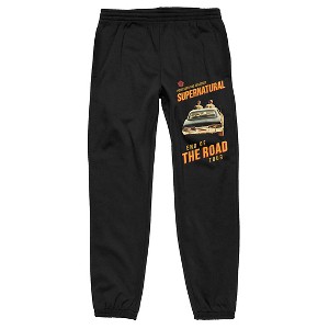 Supernatural Winchester Brothers End of the Road Tour Men's Black Graphic Jogger Pants - 1 of 3