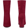 Perphy Women's Rounded Toe Block Heeled Foldable Non-Zip Sock Ankle Boots - 4 of 4