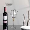 Dinewares Red Wine Glasses with Diamond Rhinestone Accent - 18 oz, 10 Inches Tall - Perfect Glasses for Bride and Groom - 3 of 4
