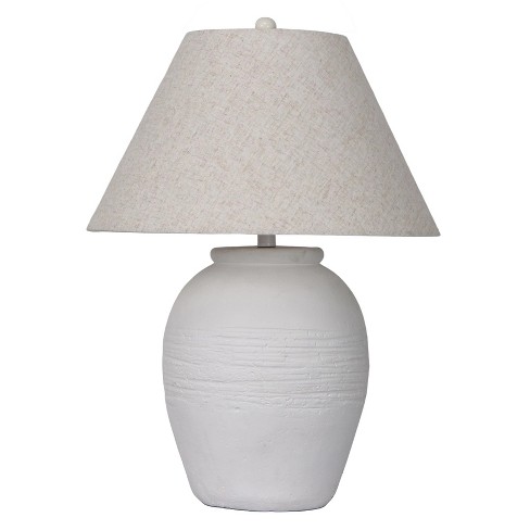 SAGEBROOK HOME 27" Artisan Jug Table Lamp: Polyester Empire Shade, UL Listed, Concrete Base - image 1 of 4