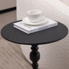 Syemin End Tables Vintage Metal Coffee Table End Table Round Side Table Nightstand Accent Table Decorative Living Room, Black, 15.7"*15.7"*21.2" - 2 of 4