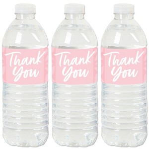 Big Dot of Happiness Pink Elegantly Simple - Guest Party Favors Water Bottle Sticker Labels - Set of 20 - 1 of 4