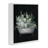 Stupell Industries Vintage Clawed Bathtub Botanical White Flower Bouquet Framed Giclee Art, White, 24" x 24" - 2 of 4