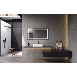 Vynxaria 30 in. Wx55 in. H  Bathroom LED mirror Anti- fog mirror with button - 1 of 4