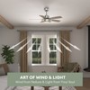 Siljoy 42-in Nickel Ceiling Fan with Nickel or Oak Color Blades Ceiling Fan With Light-Remote Included - 3 of 4