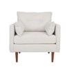 34.5" Fabric Comfortable and Stylish Club Chair with Birch Wood Legs in Finish for Living Room - 2 of 4
