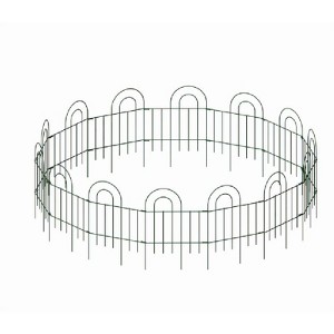 Dolonm 14-Panel Metal Garden Fence 24"H x 20.4"L - Rustproof, Moveable Pet Barrier for Yard, No Tools Needed - 1 of 4