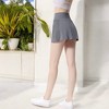 Anna-Kaci Active Women's High Waist Wrap Front Mesh Panel Athletic Skort with Built-In Shorts - 3 of 4