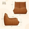 Kumasinova Teddy Fleece Kids Bean Bag Chairs for Adults,Lounge Chair Indoor with High-Density Foam,Bean Bag Chair for Bedroom,Living Room Furniture - 2 of 4