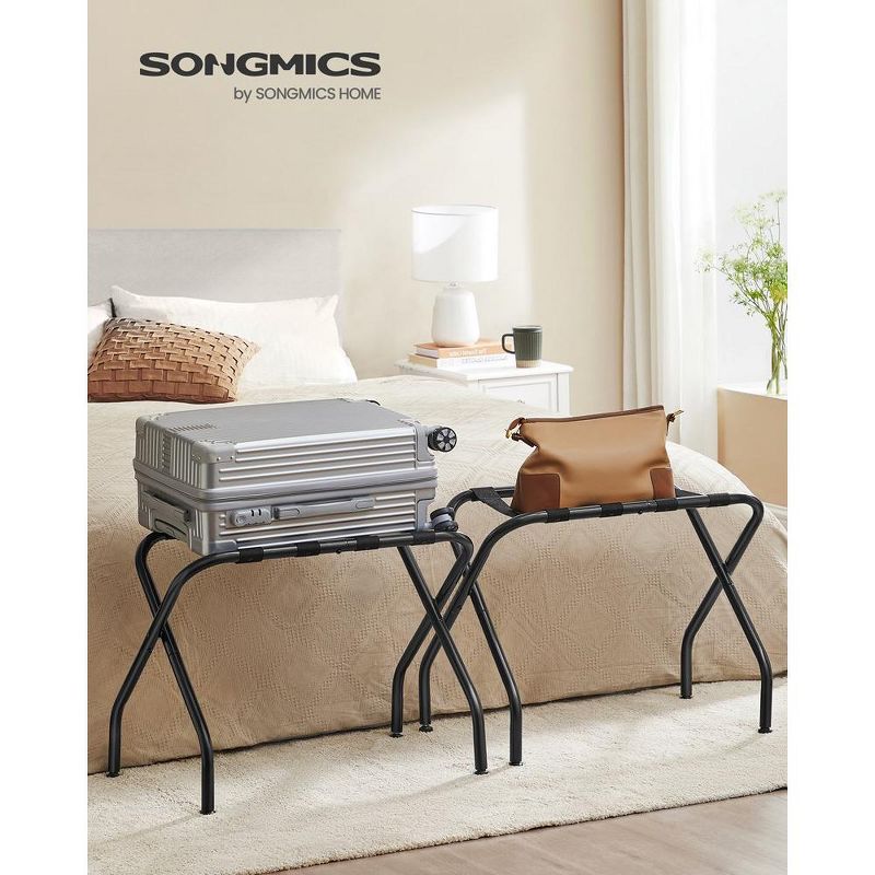 SONGMICS Luggage Rack for Guest Room Suitcase Stands Holds up to 110 lb, 2 of 8