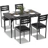 GOCAPTAIN 5 Piece Dining Table Set, Industrial Style Dining Table and Chairs Set for 4, Kitchen Table Set for Dining Room Kitchen Apartment - 3 of 4