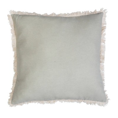 22"x22" Oversize Felicity Stonewashed Heathered Square FXL Throw Pillow with Fringe - Decor Therapy