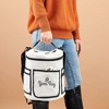 Juvale Grey Yarn Bag with Dividers for Portable Knitting Kit, Crochet Bag for Accessories and Supplies Storage (11.8 x 9.8 In) - 3 of 4