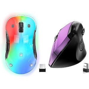 2.4G Wireless Mouse, Cordless Computer Mice Wireless Mouse - 2 Pack - 1 of 4