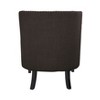 Sapphtopaz 1pc Accent Chair with  Button Tufted Textured Fabric Solid Wood Lounge Chair Living Room Chair Comfy Chair for Living Room Bedroom Studio - 4 of 4