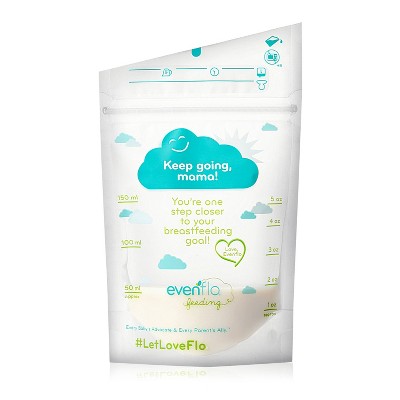 5 oz Evenflo Feeding Evenflo Feeding Advanced Breast Milk Storage Bags for Breastfeeding 100Count