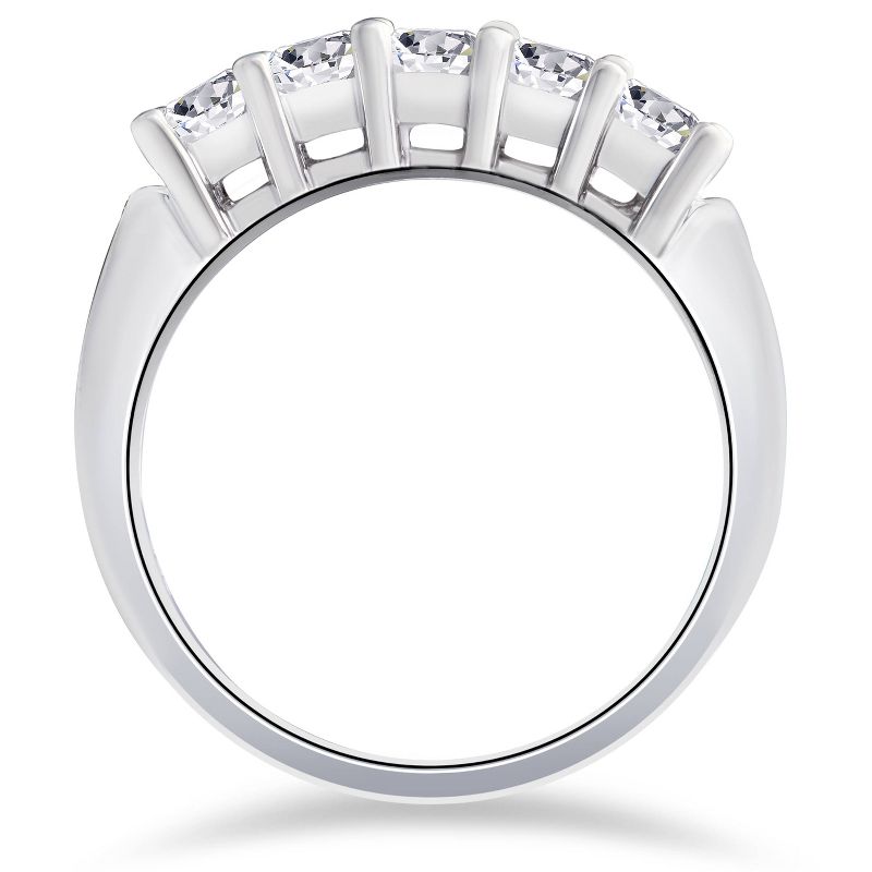 Pompeii3 1ct Princess Cut Natural Diamond Wedding Anniversary Ring, 2 of 5