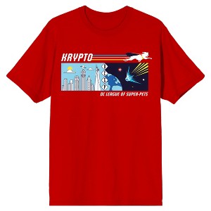 DC Comics League of Super-Pets Krypto the Super-Dog Men's Red Graphic Tee - 1 of 1