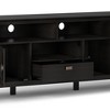 72" Solid Wood Transitional TV Media Stand with Cord Management, Tempered Glass Doors and Flip Down Drawer for Living Room and Bedroom - 4 of 4