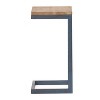 NicBex Modern C Shaped End Table for Couch, 12.75 Inch Side Table Wooden Tabletop and Iron Base for Bedroom - 3 of 4