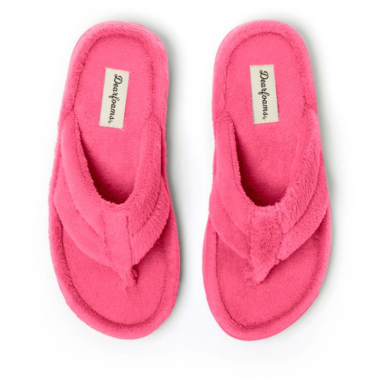 Dearfoams Women's Wrenley Terry Thong Flip Flop House Slipper, 4 of 5