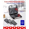 Betty Crocker 3-in-1 Indoor Grill, Sandwich/Panini Press & Waffle Maker Plus, Electric Grill with Interchangeable Non-Stick Plates, 750 Watts - 3 of 4