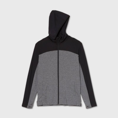 black lightweight jacket with hood