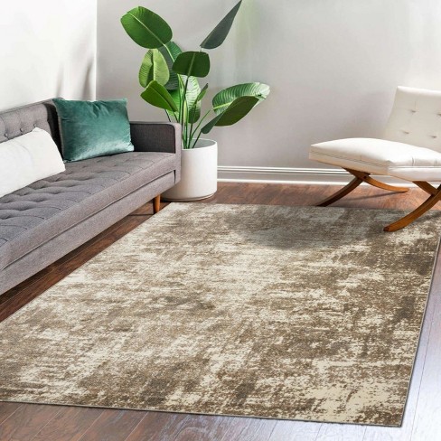 Luxe Weavers Abstract Stripe Brown 4x5 Area Rug : Target